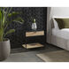 Rosso 23.75 X 23.5 inch Black / Brown / Matte Black Night Stand
